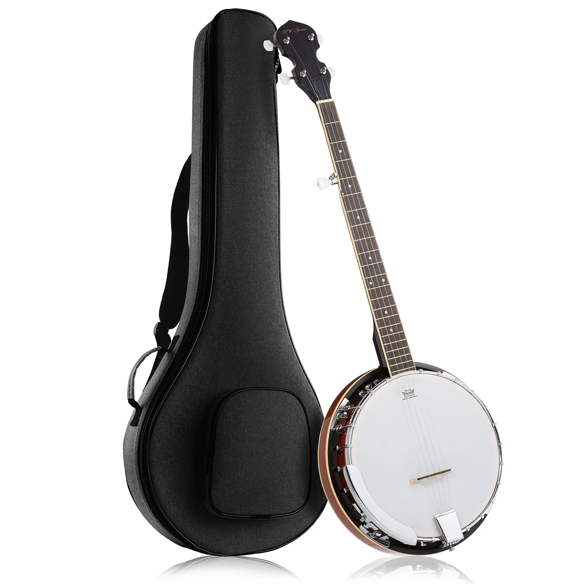 5-String Banjo 24 Bracket with Closed Solid Back and Geared 5th Tuner