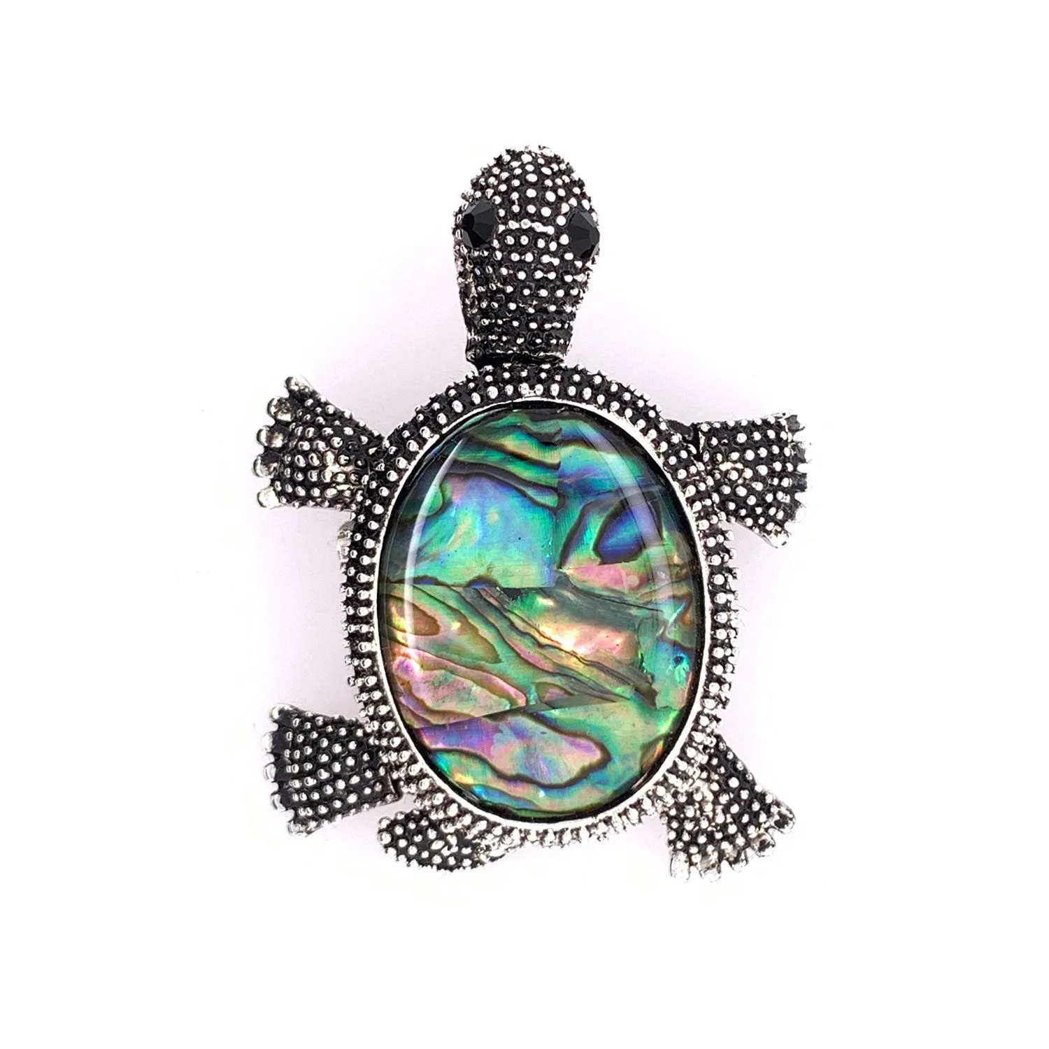 Abalone Shell Sea Turtle Brooch
