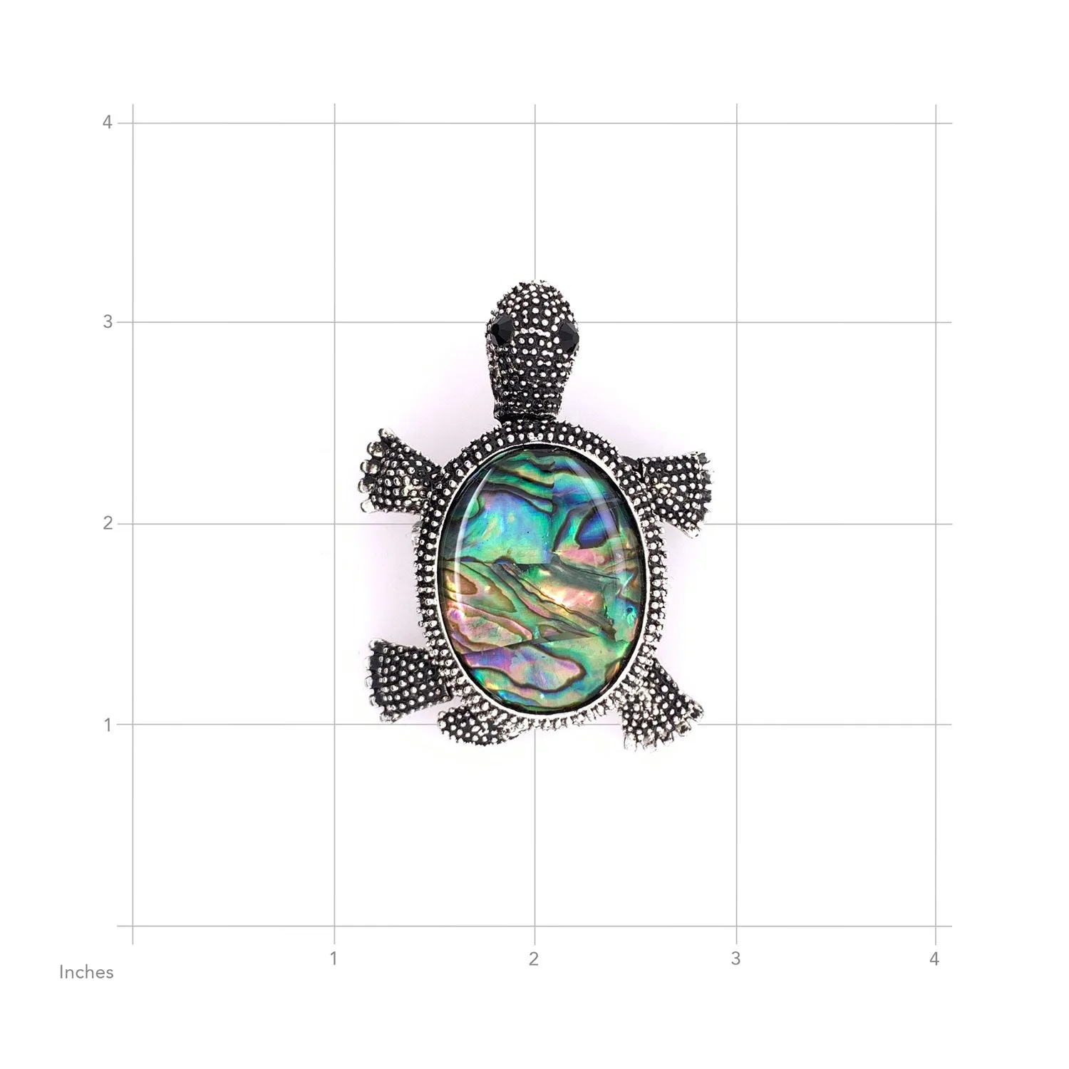 Abalone Shell Sea Turtle Brooch