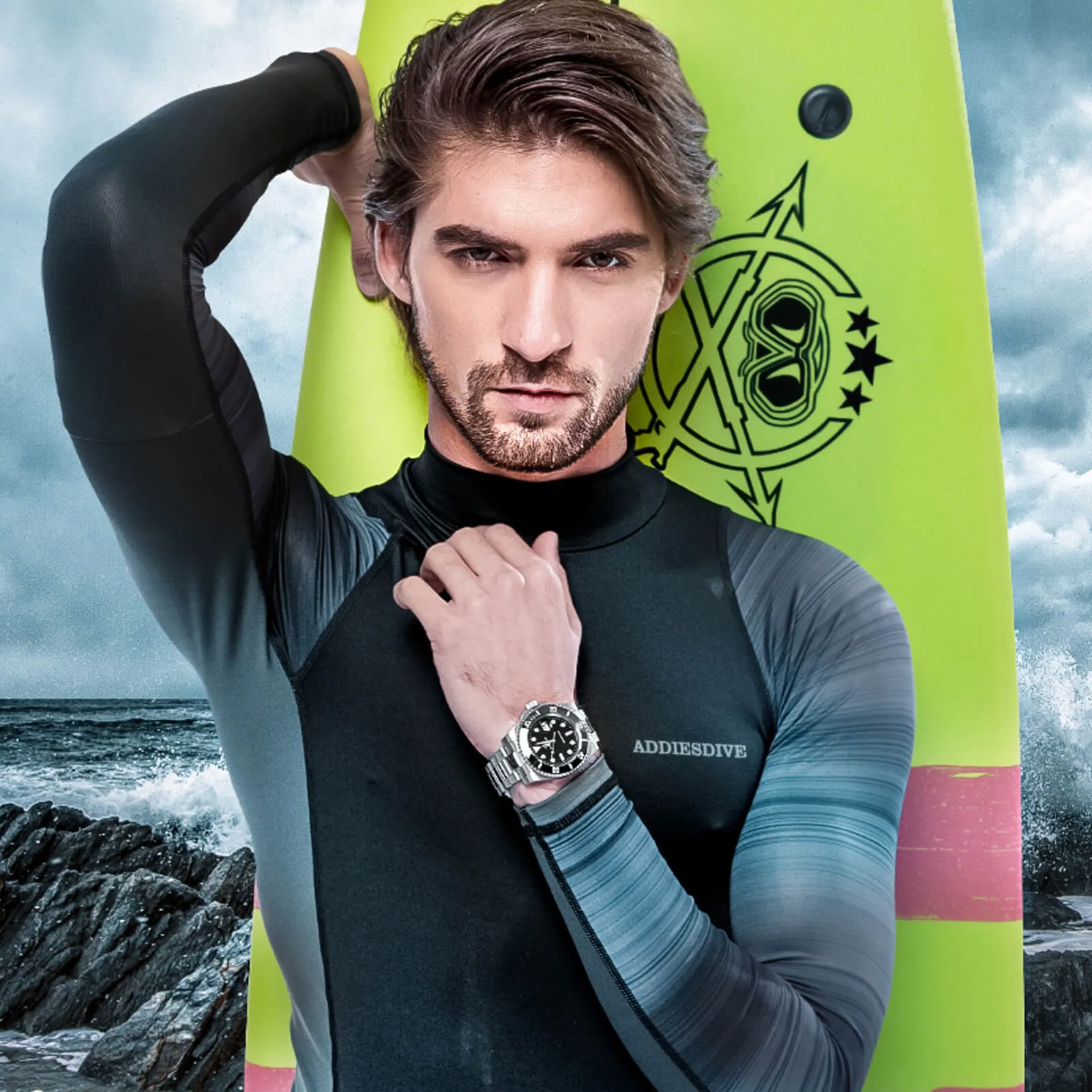 ADDIESDIVE Sub Quartz Watch Diver's 200M （H3QZ）