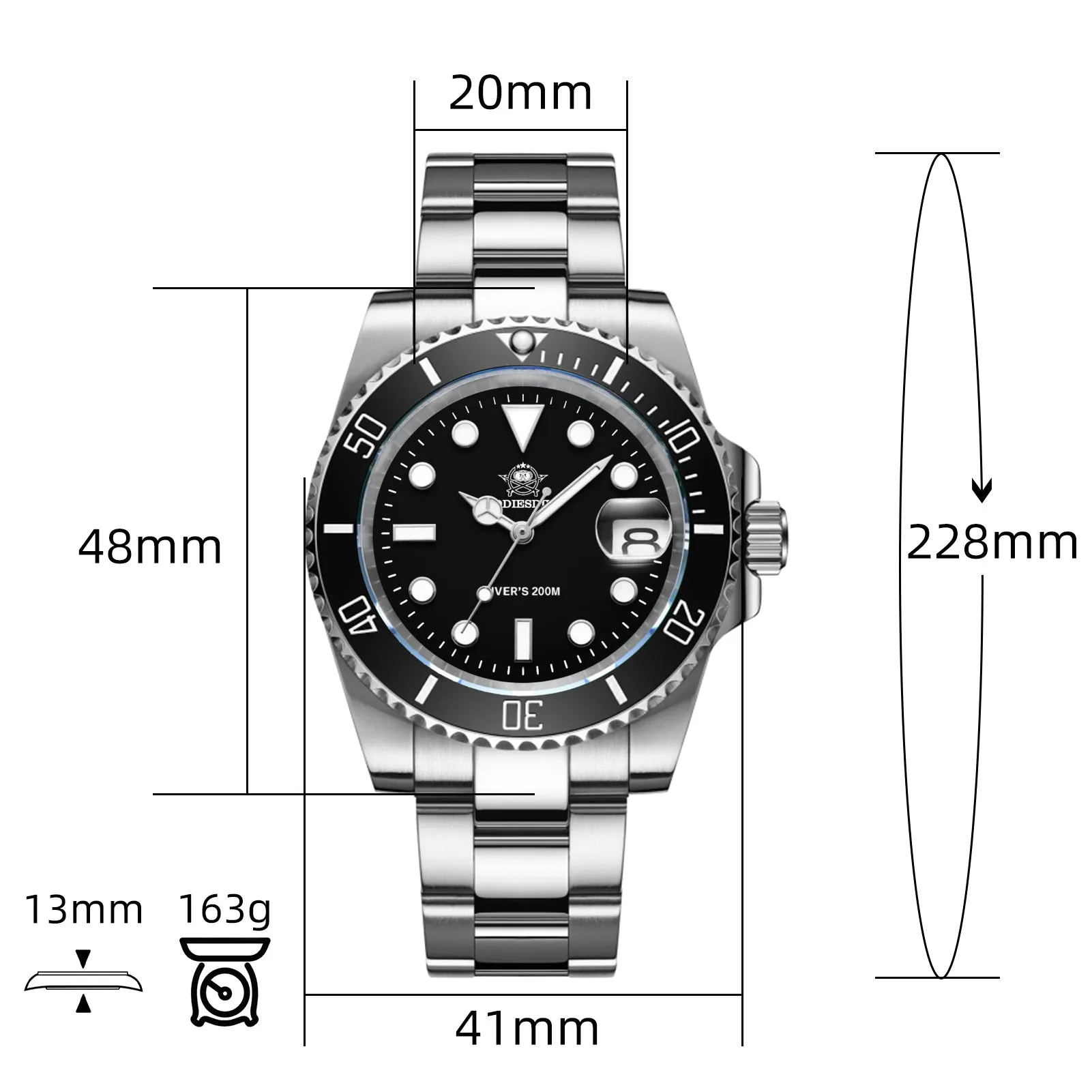 ADDIESDIVE Sub Quartz Watch Diver's 200M （H3QZ）