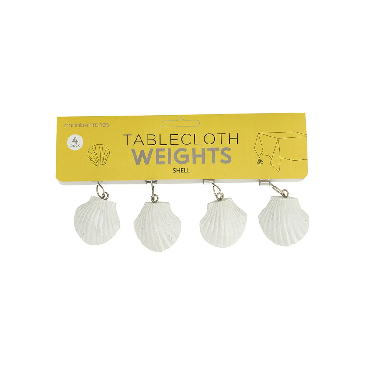 Annabel Trends Tablecloth Weights Clip-On Shell (Pack of 4)