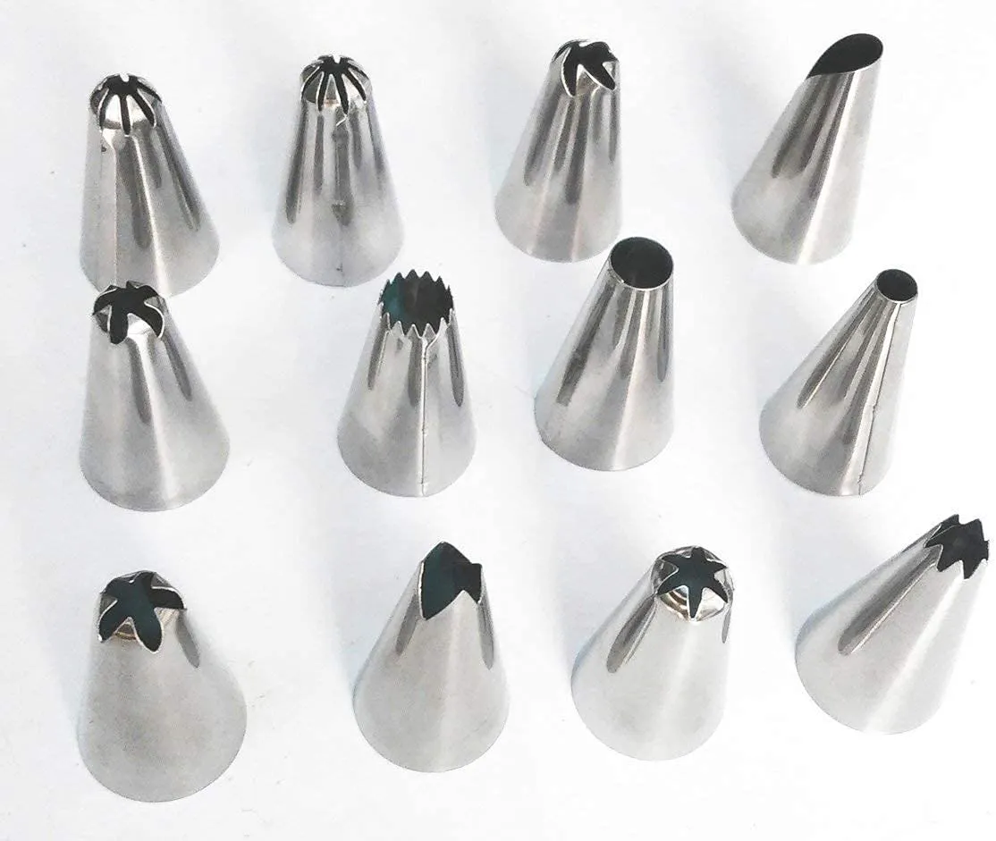 ARTO Cake Decorating Icing Bag with Stainless Steel Nozzles with Frosting Icing Bag Tips with Reusable & Washable Icing Bag for Cake Decoration Piping Bags Kit