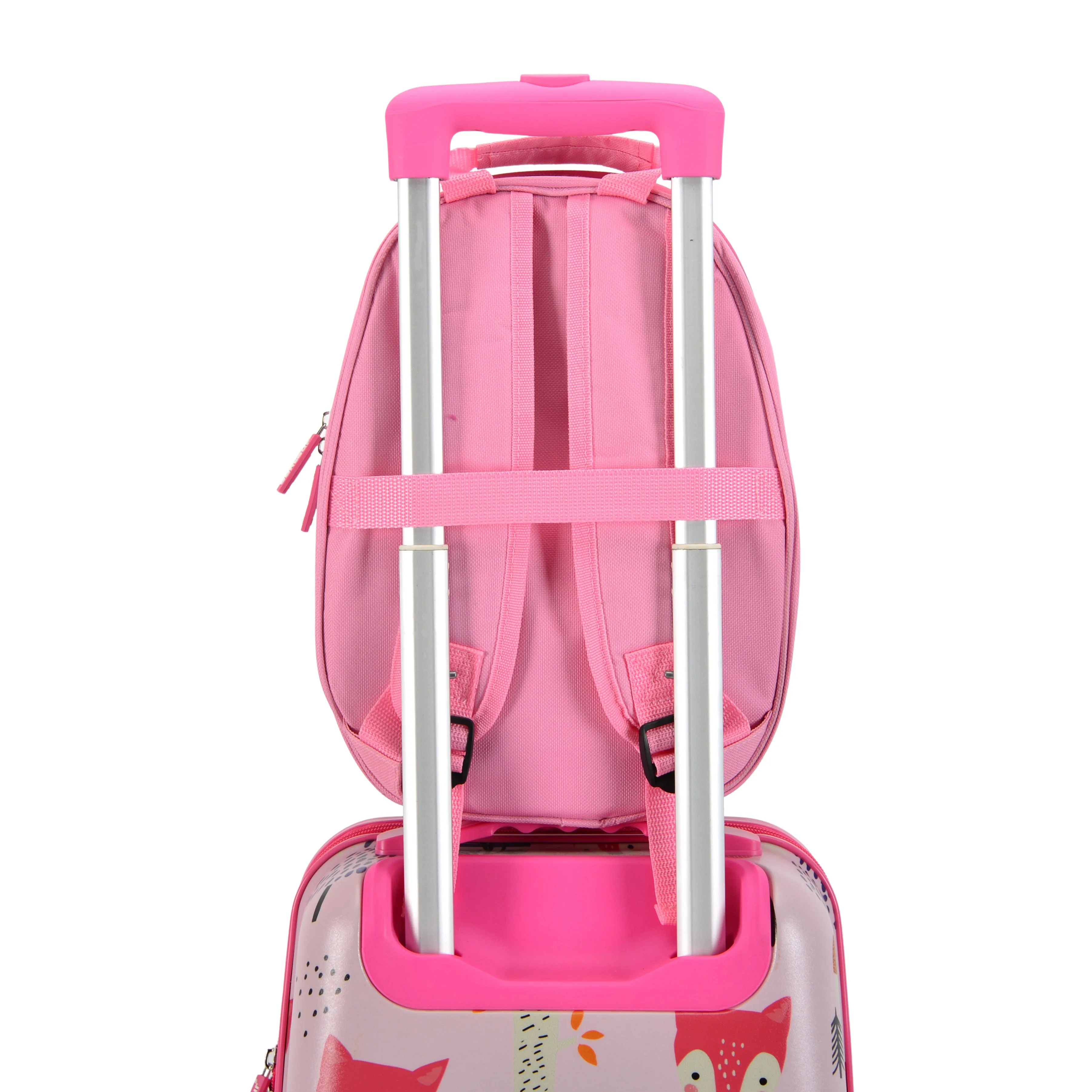 BONTOUR 2 pcs kids' luggage set, backpack   trolley, scratch-resistant (fox)