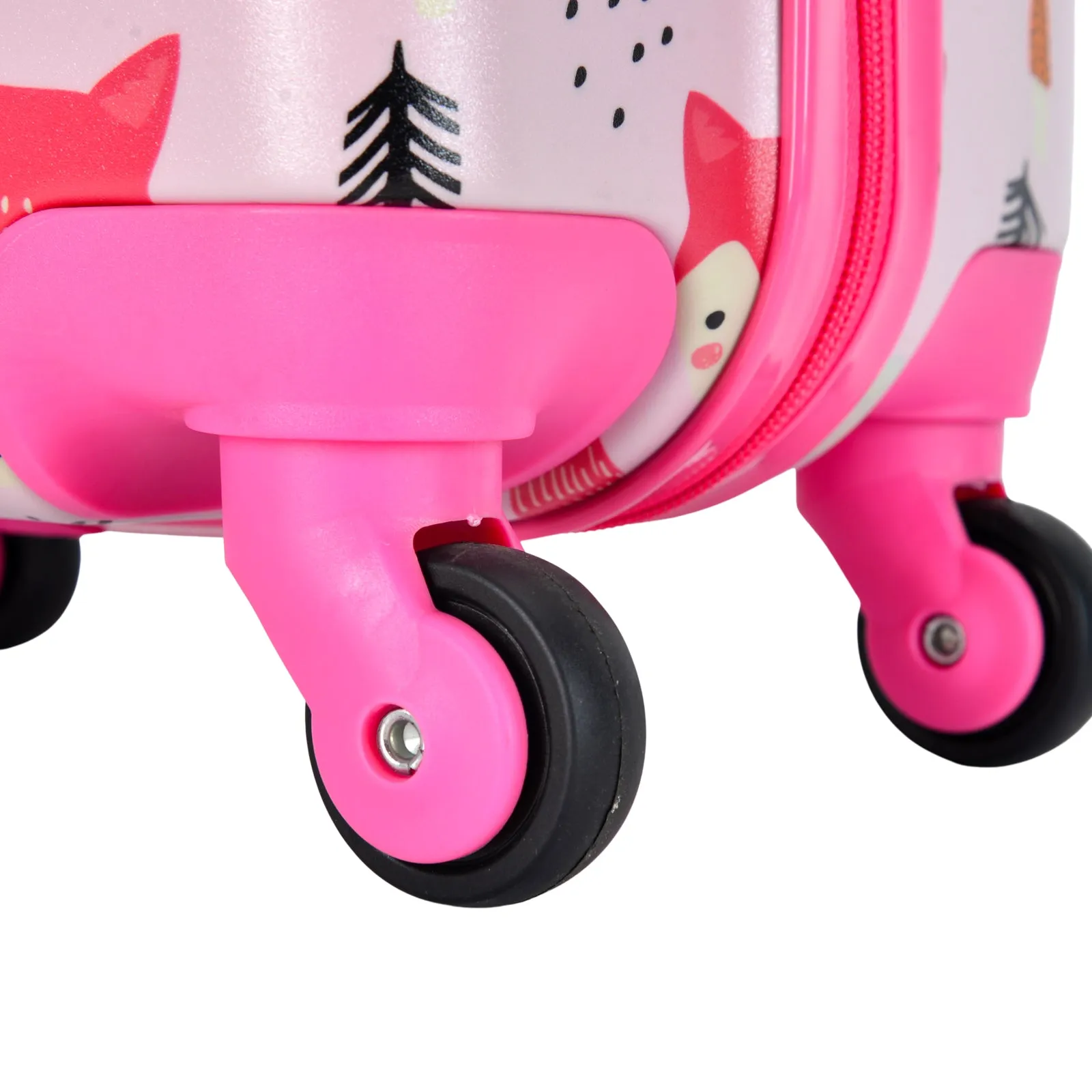 BONTOUR 2 pcs kids' luggage set, backpack   trolley, scratch-resistant (fox)