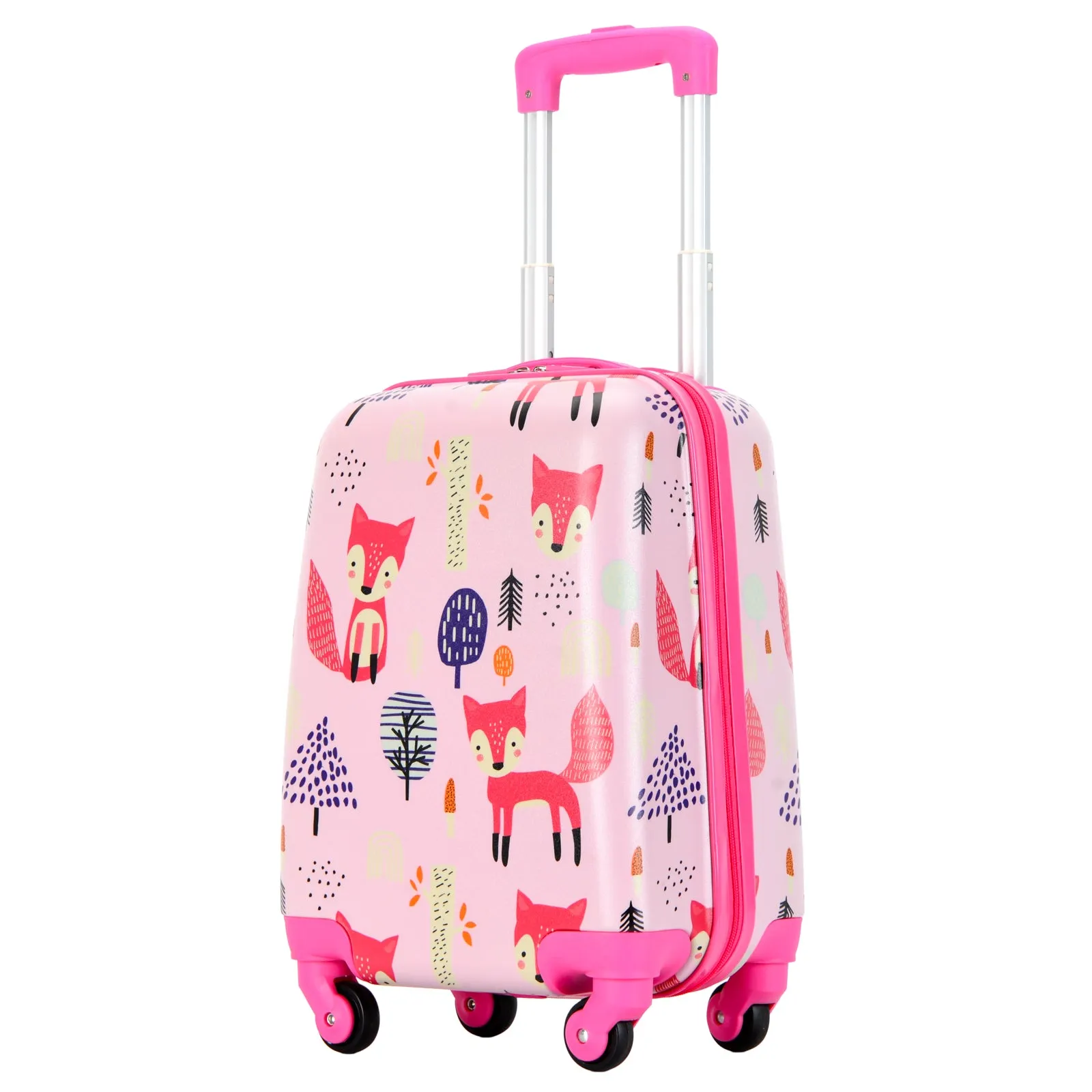 BONTOUR 2 pcs kids' luggage set, backpack   trolley, scratch-resistant (fox)