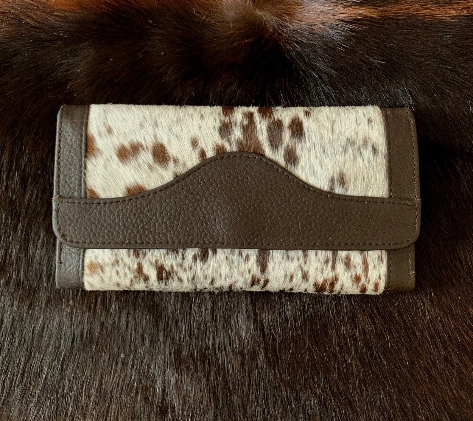 Brown Cowhide Bifold Wallet