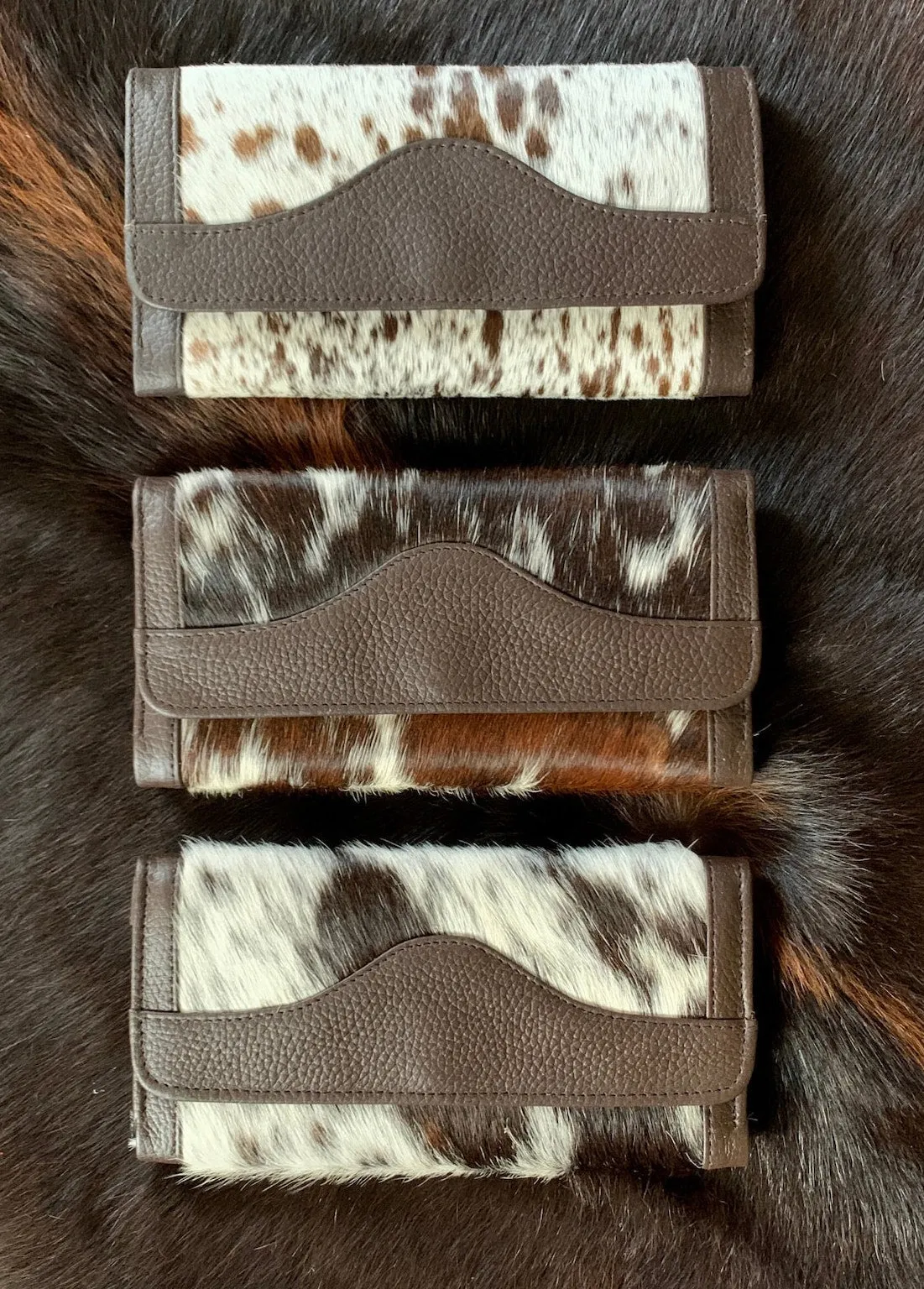 Brown Cowhide Bifold Wallet
