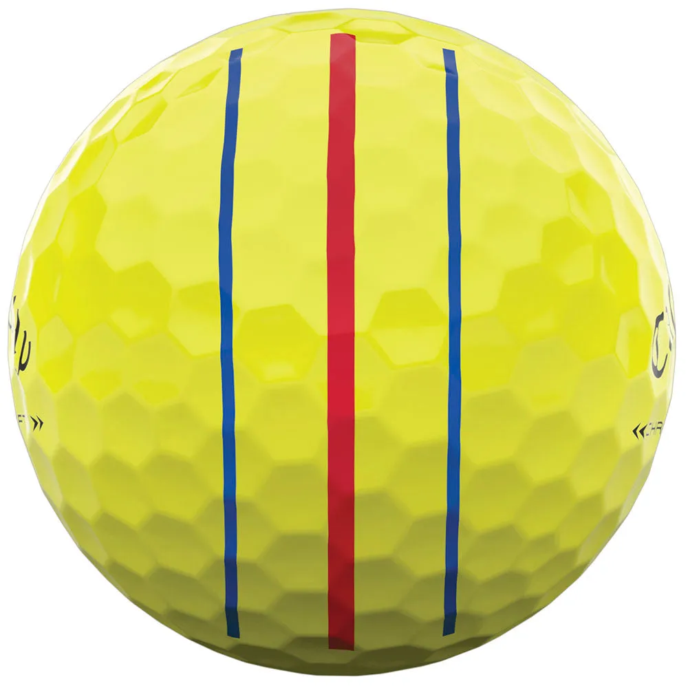 Callaway Chrome Soft X LS Triple Track Golf Balls - Yellow - 12 Pack