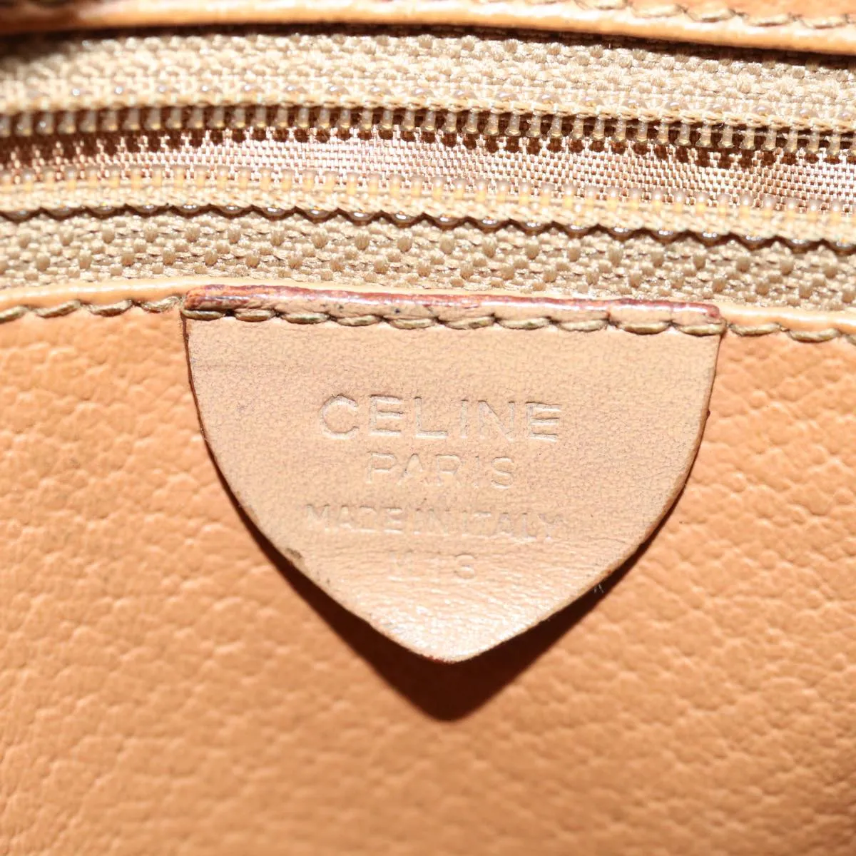 CELINE Macadam Canvas Clutch Bag PVC Brown Auth bs13616