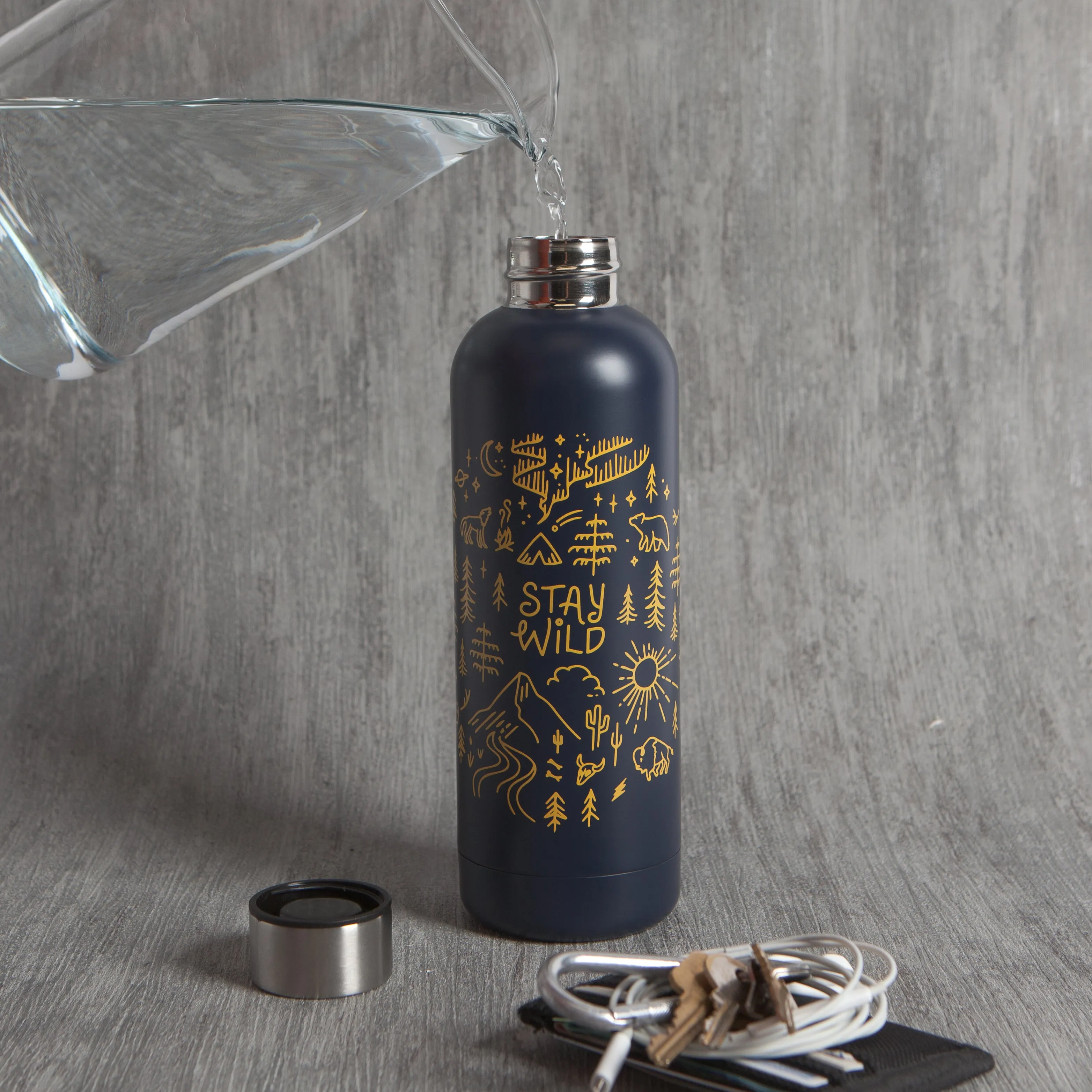 Danica Water Bottle Stainless Steel Stay Wild Adventure