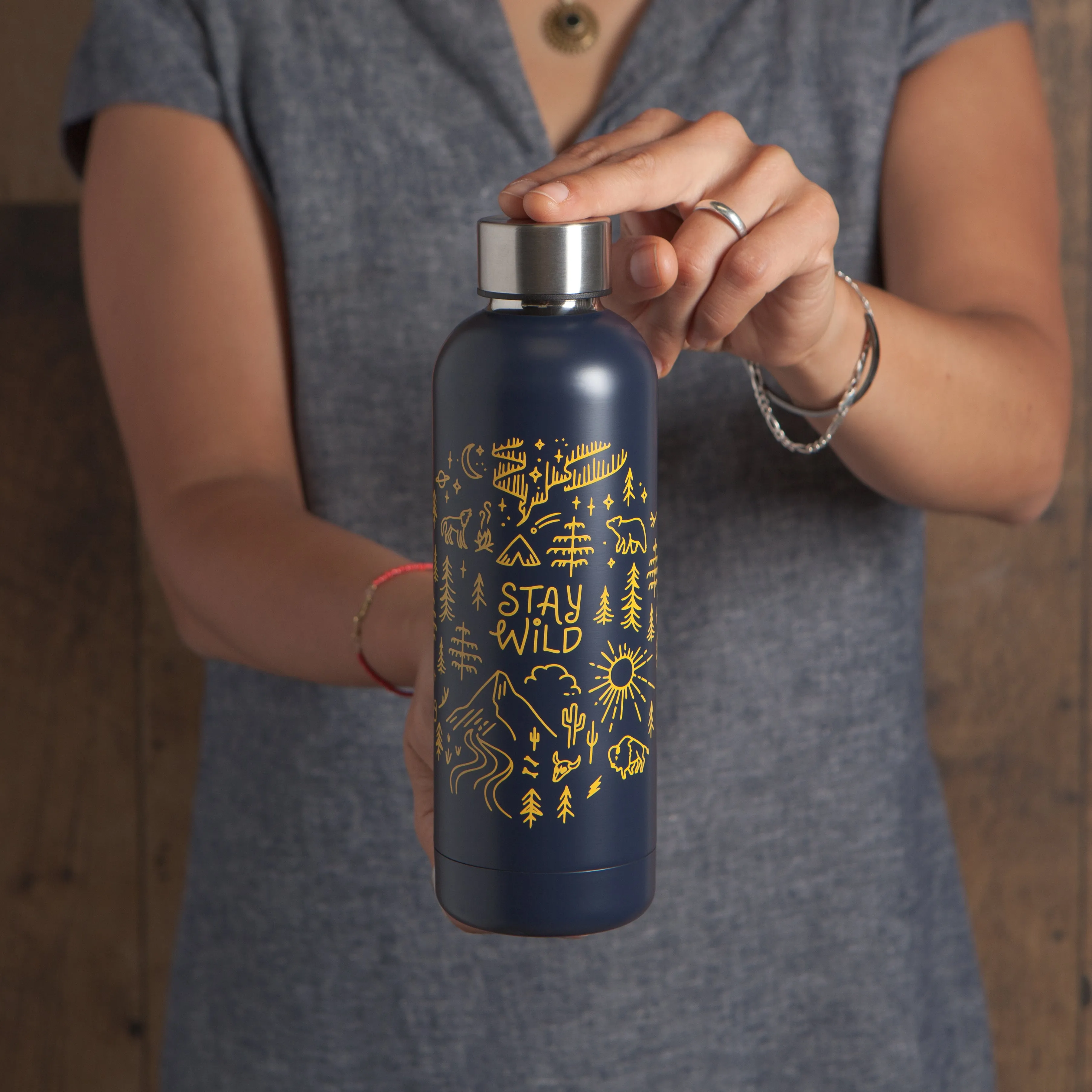 Danica Water Bottle Stainless Steel Stay Wild Adventure