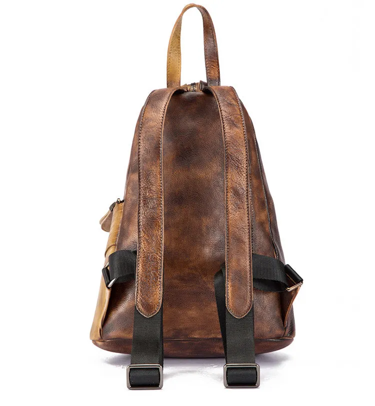 Fashion Leather Ladies Genunie Leather Backpack Purse Book Bags for Women