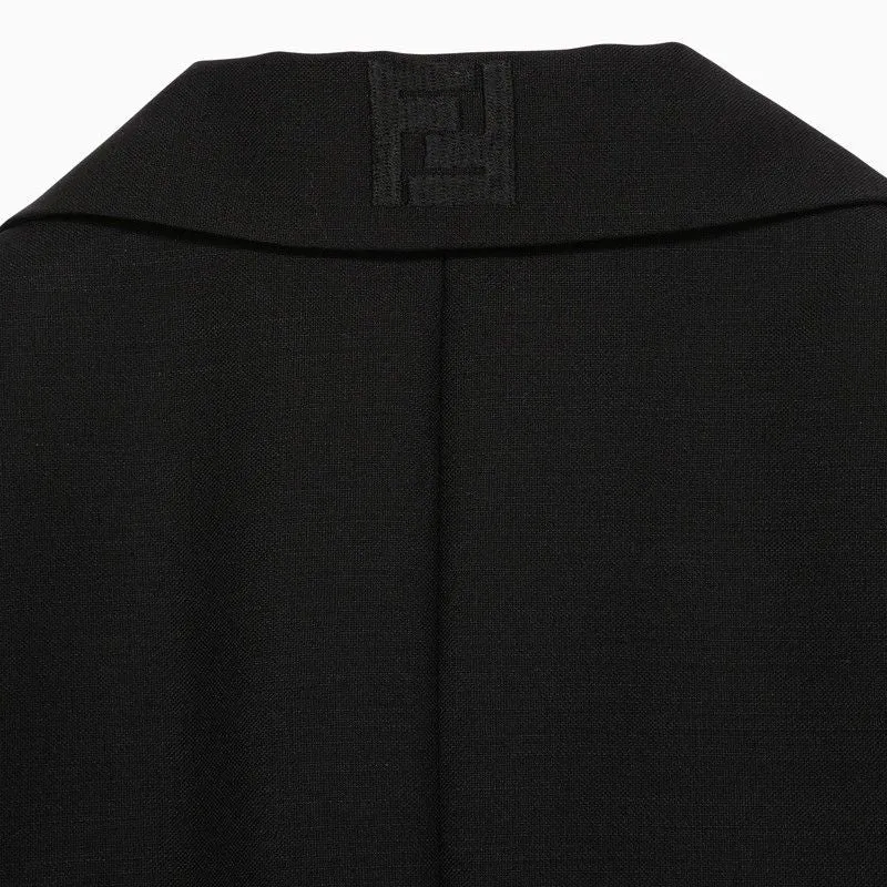 FENDI Embroidered Logo Mohair Wool Waistcoat