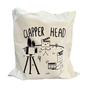 Filmsticks Clapper Head Tote Bag with Longer Carry Straps - Beige