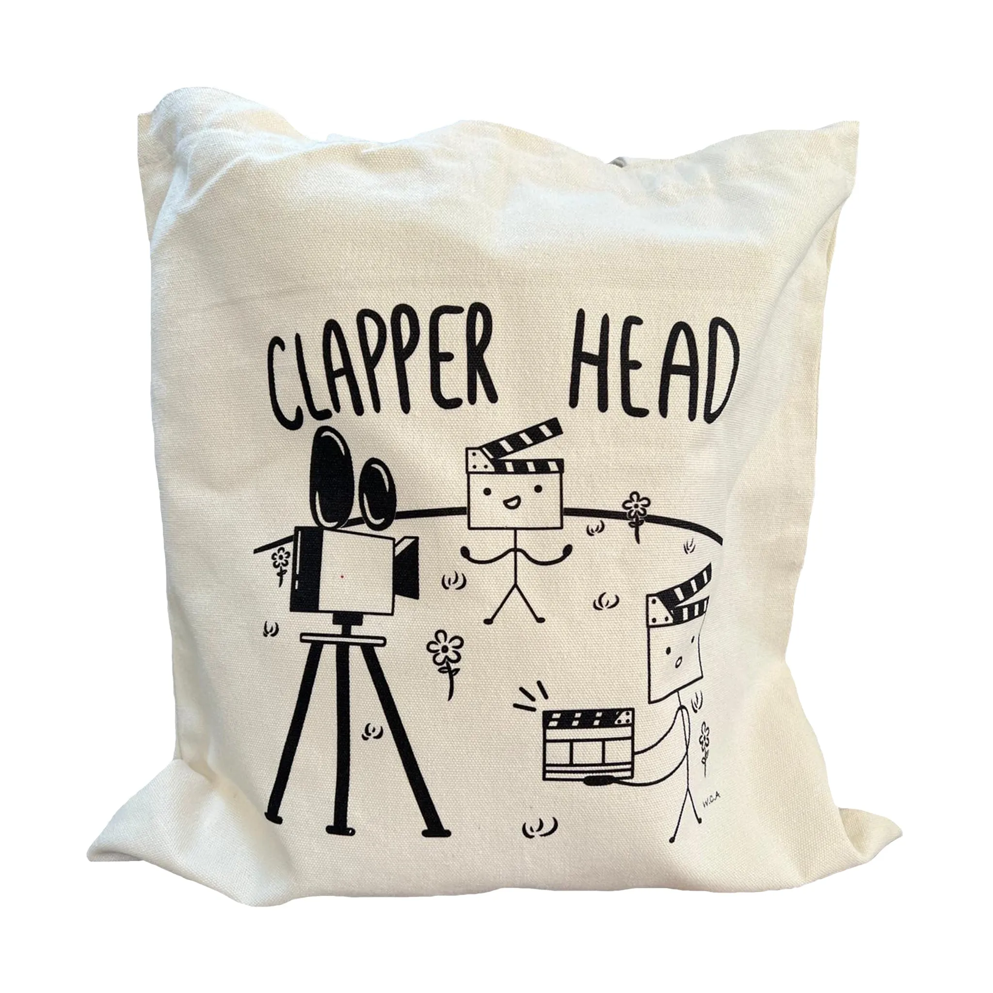 Filmsticks Clapper Head Tote Bag with Longer Carry Straps - Beige