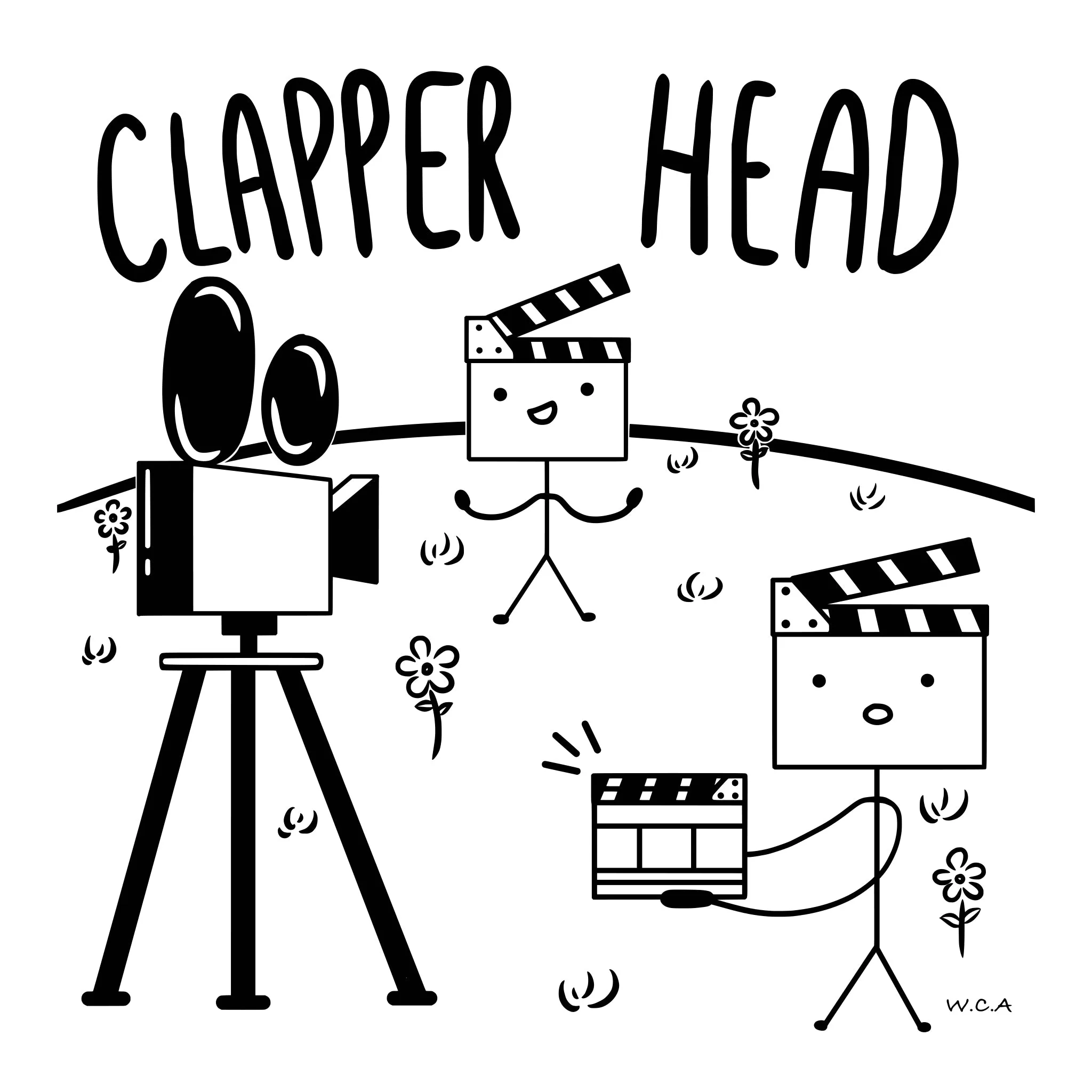 Filmsticks Clapper Head Tote Bag with Longer Carry Straps - Beige