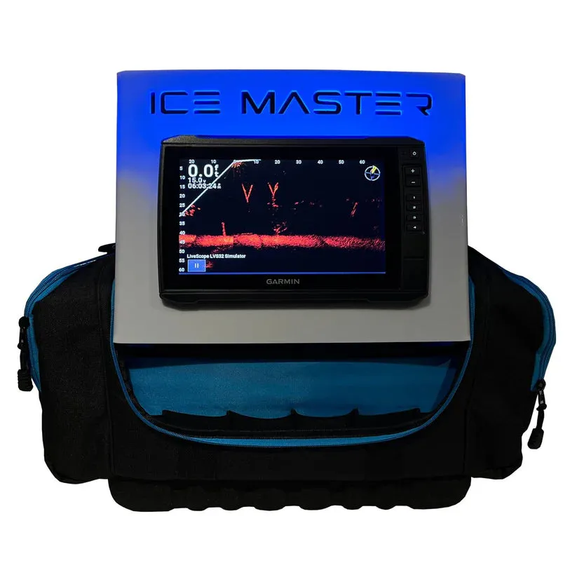Garmin ECHOMAP 9'/10"/12" KBM Ice Master 1200 Series Shuttle Bundle Combos w/ Livescope and Battery Option NO SCREEN