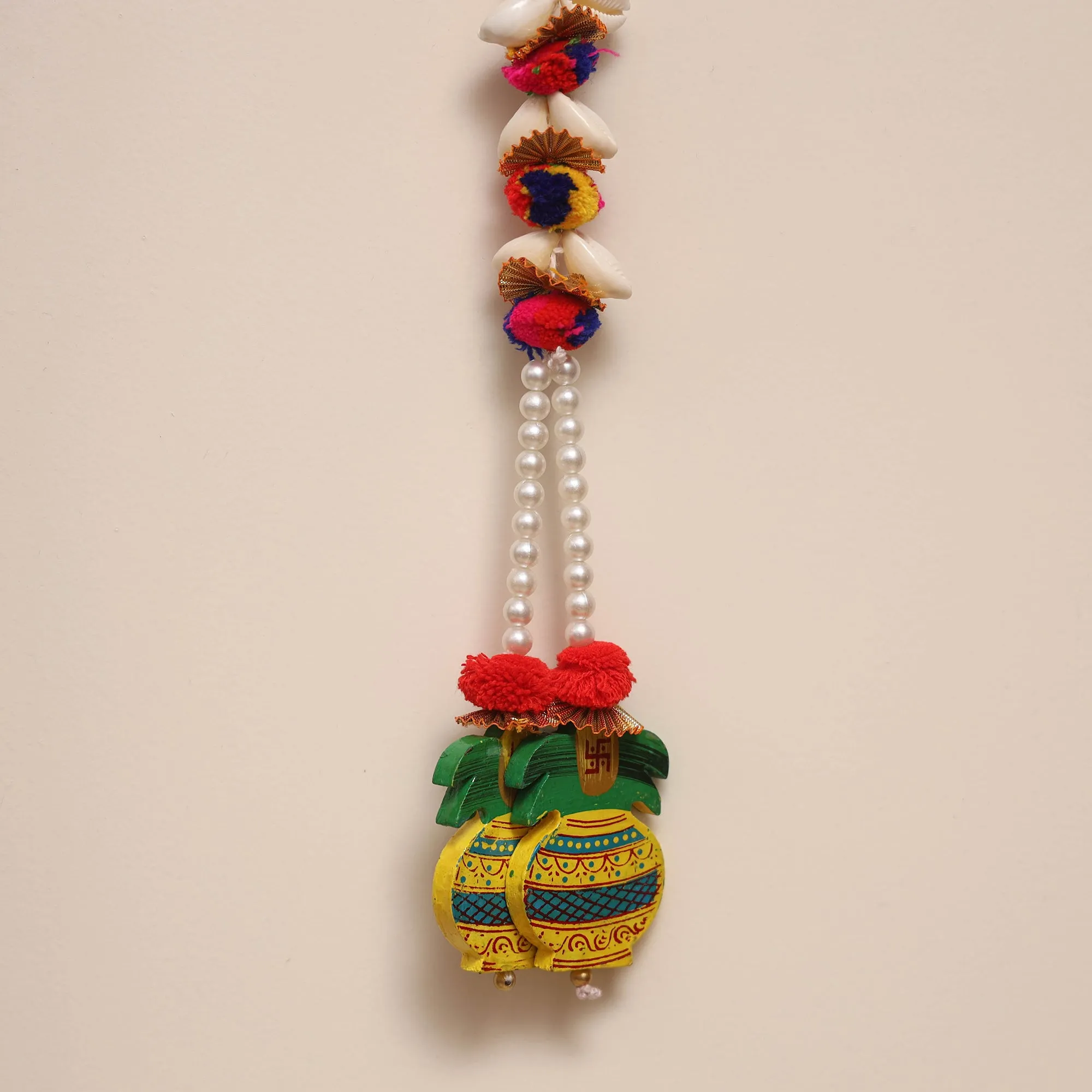 Handmade Shell & Bead Work Wall Hanging (set of 2)