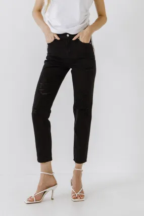 Jocelyn Destroyed High Waist Jean