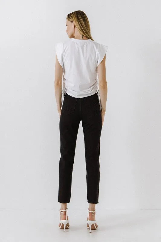 Jocelyn Destroyed High Waist Jean