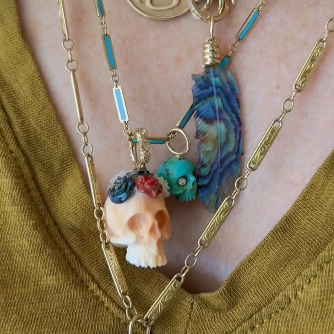 Luminescent Feather Charm