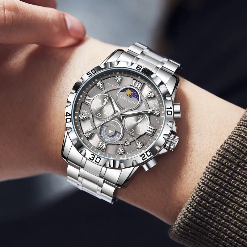 Men's Multi-functional High-grade Quartz Watch Waterproof Luminous
