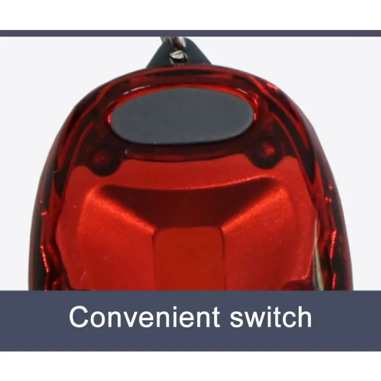 Multifunctional Portable Bicycle Taillight Helmet Light Running Warning Light Luminous Keychain (Blue)