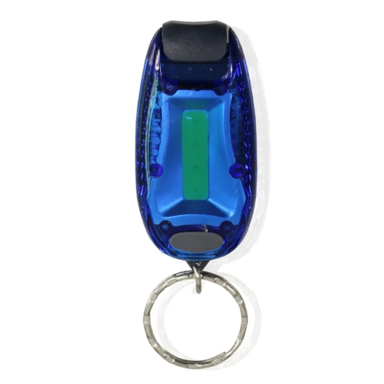 Multifunctional Portable Bicycle Taillight Helmet Light Running Warning Light Luminous Keychain (Blue)