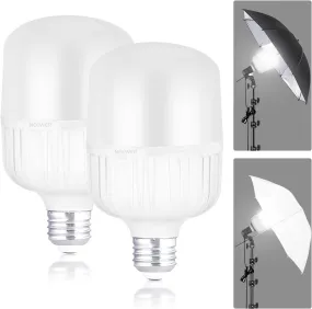 NEEWER T100 2 Packs E27 35W LED Light Bulbs