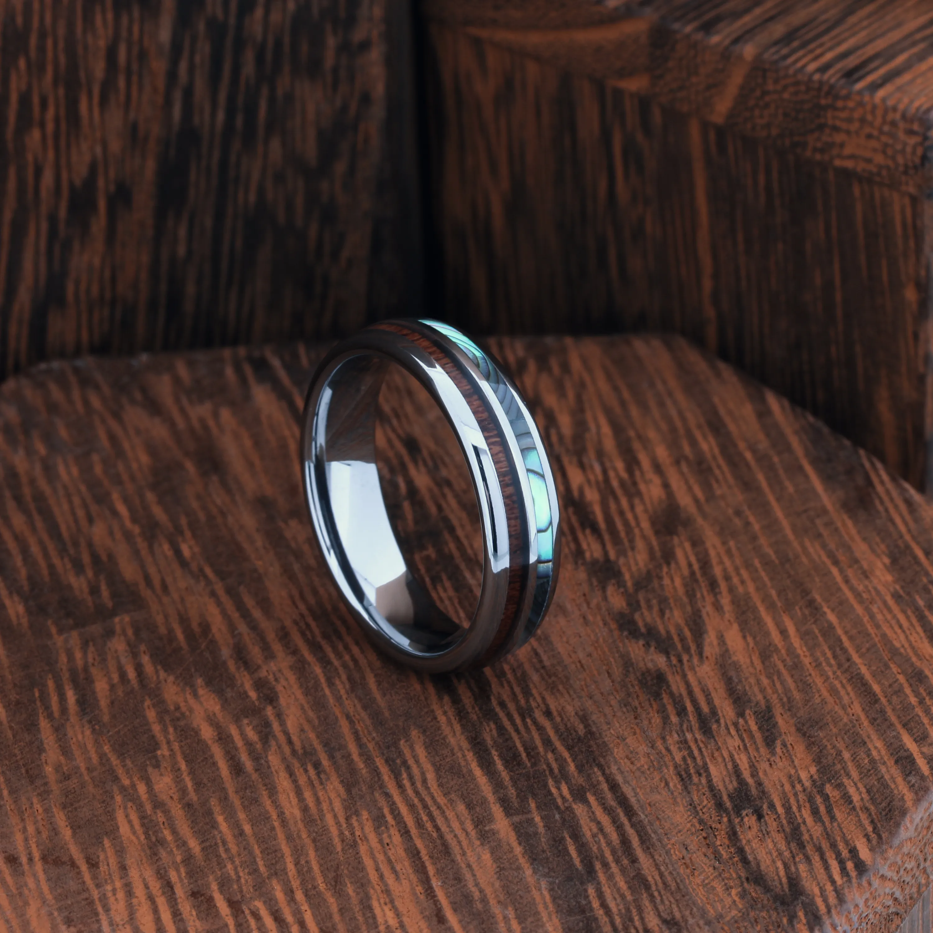OCEAN WOOD - HALF ABALONE & HALF KOA WOOD (6MM)