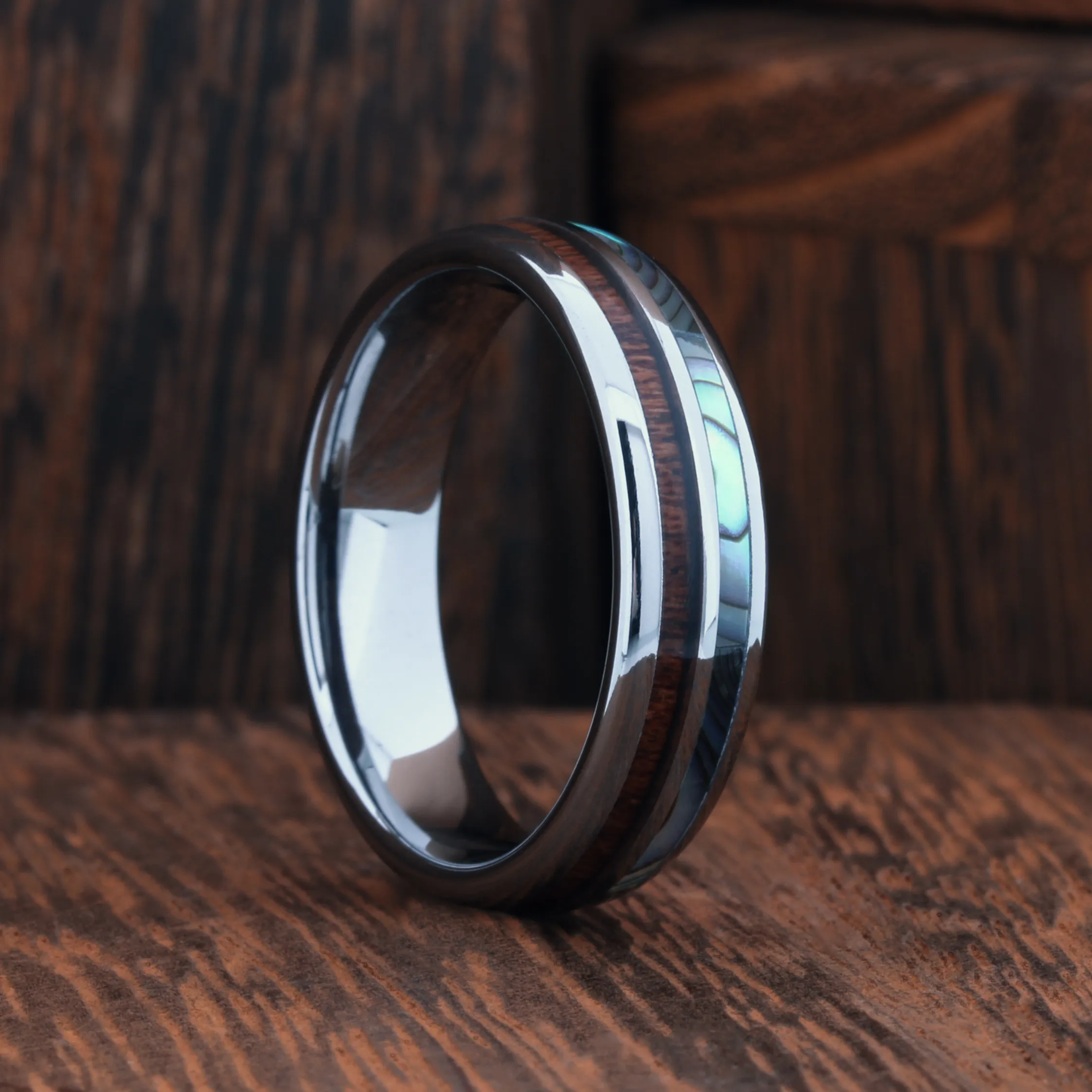 OCEAN WOOD - HALF ABALONE & HALF KOA WOOD (6MM)