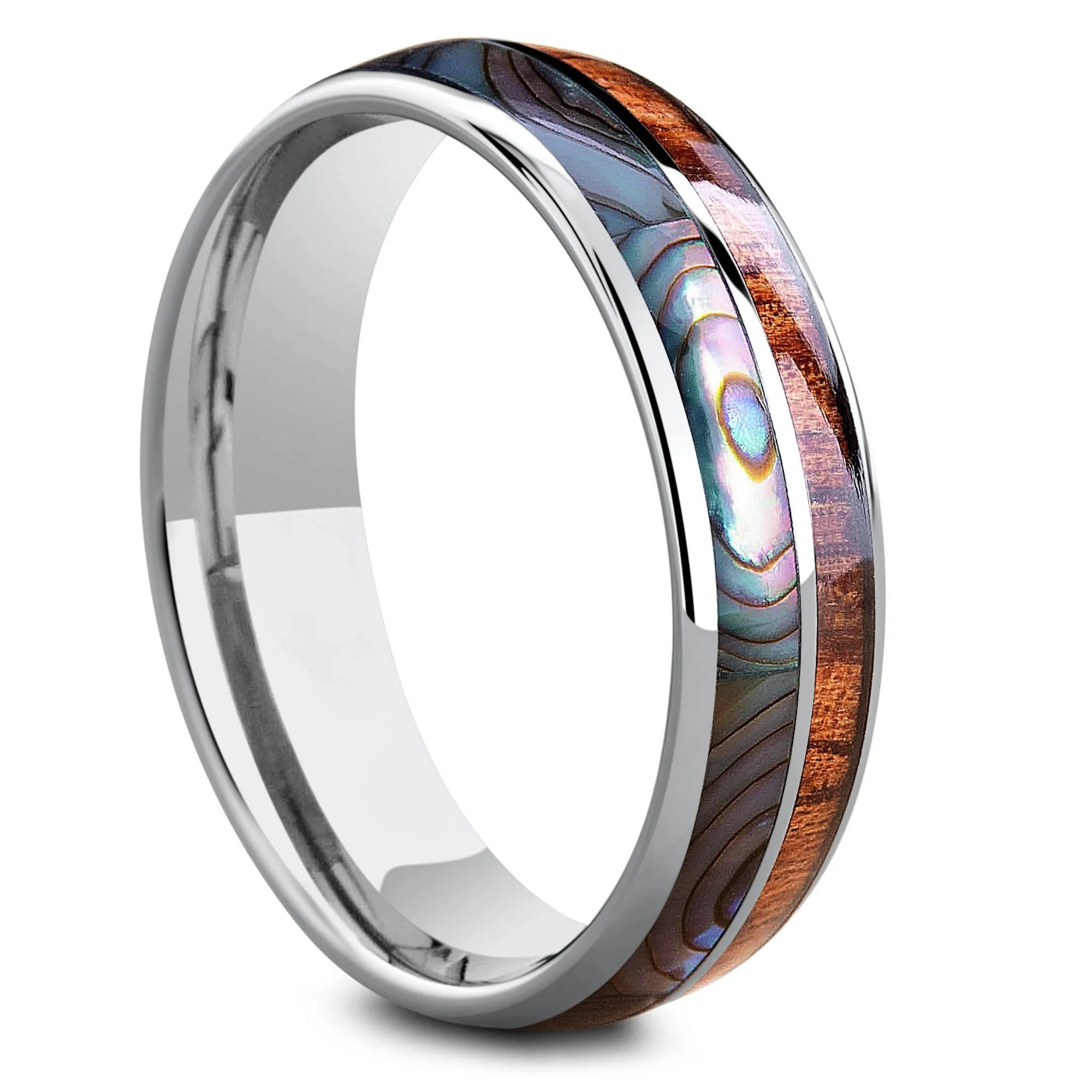OCEAN WOOD - HALF ABALONE & HALF KOA WOOD (6MM)