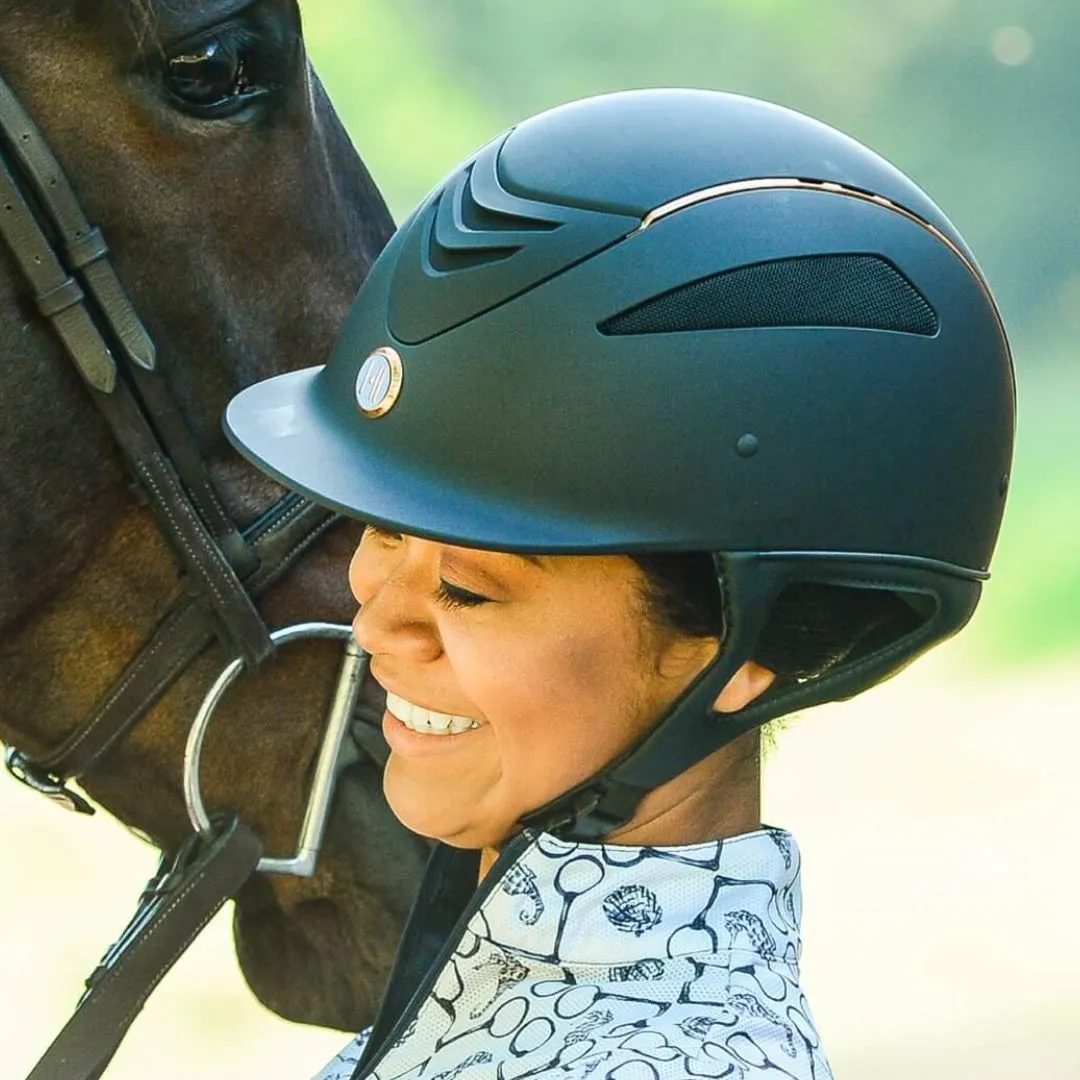 One K Defender Helmet - Rose Gold Stripe