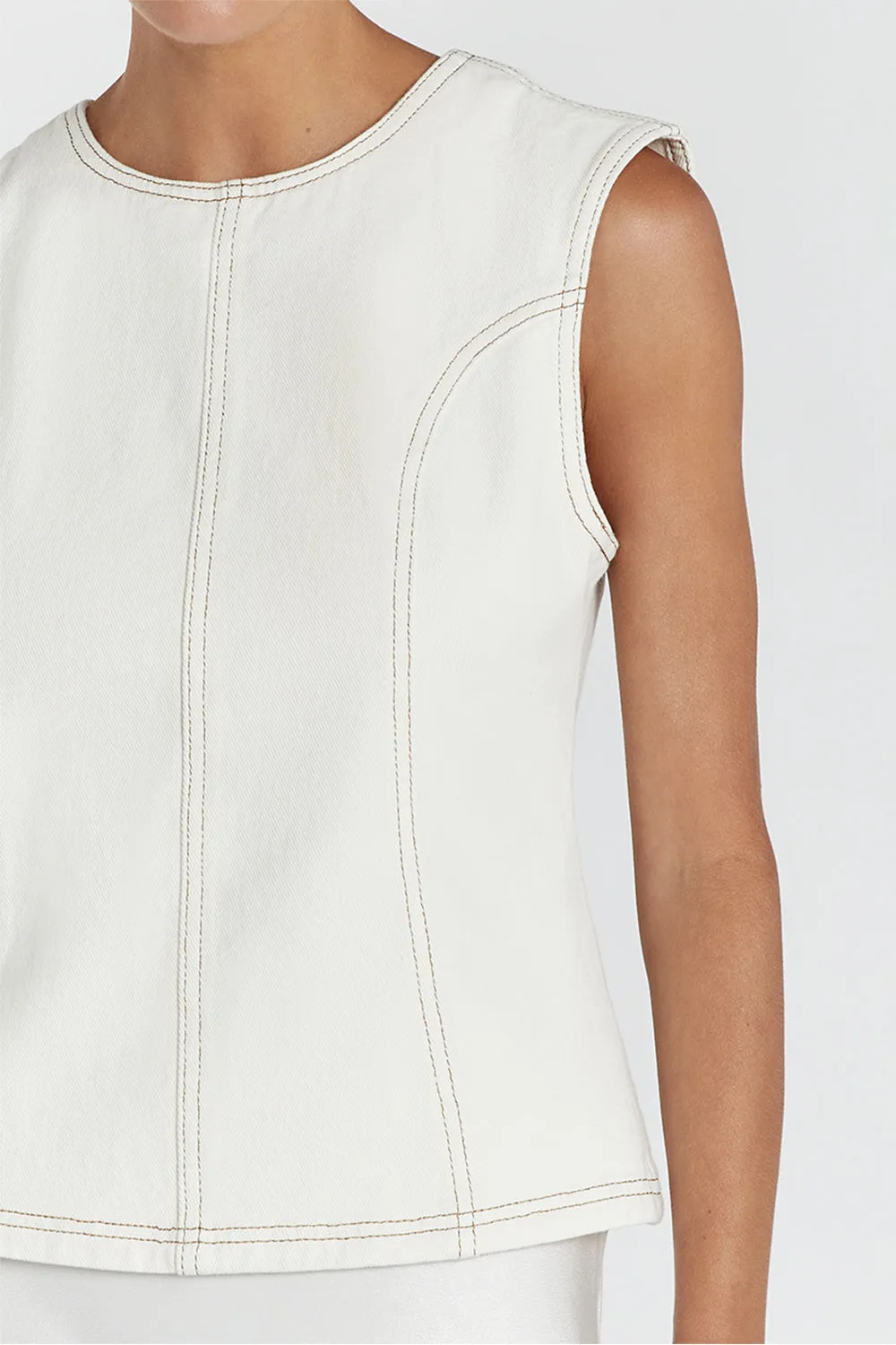 OTIS CREAM SHELL TOP