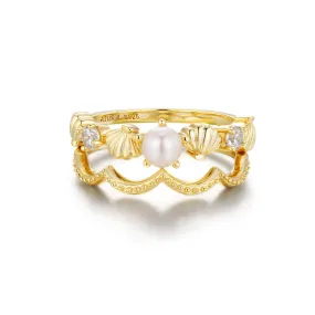 Pearl Lagoon Ring Set (Yellow Gold)