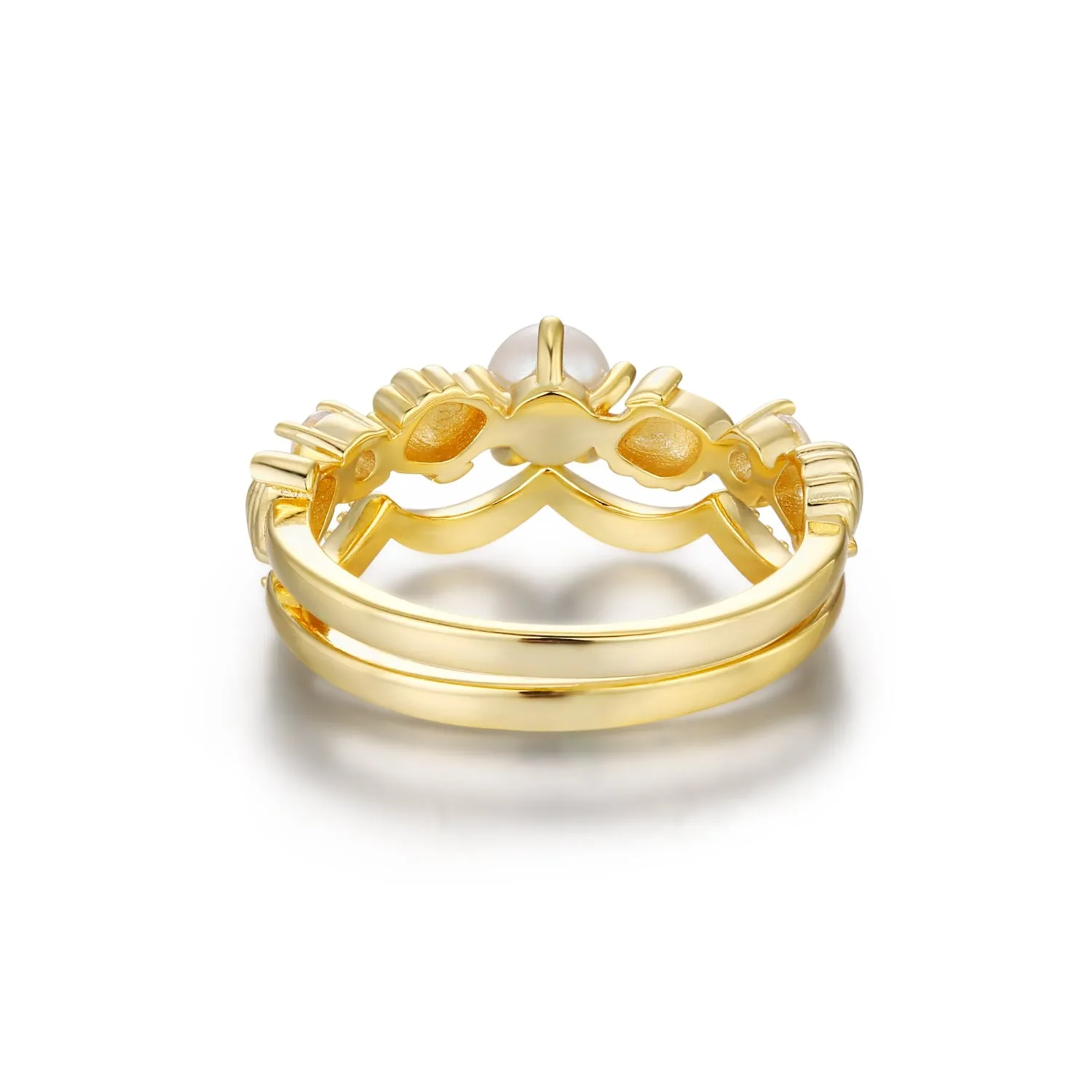 Pearl Lagoon Ring Set (Yellow Gold)