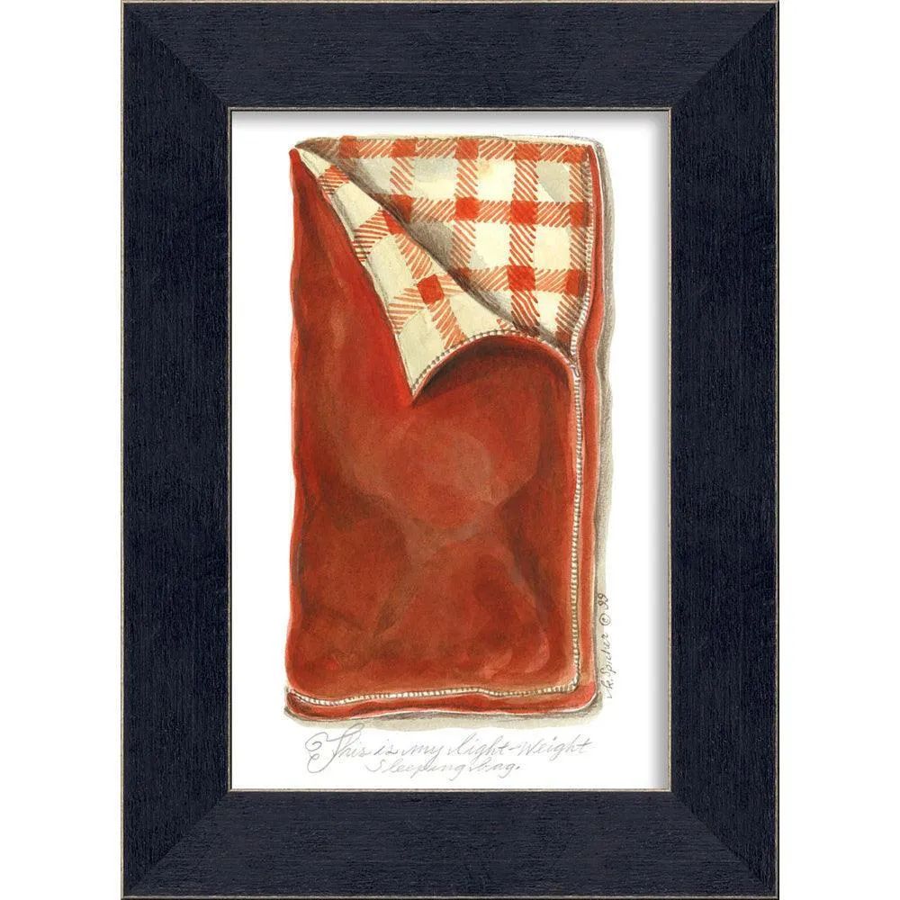Red Sleeping Bag Wall Art by Spicher and Company