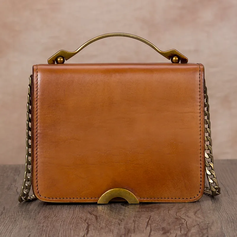 Small Women's Leather Crossbody Satchel Bag Purse Shoulder Handbags for Women