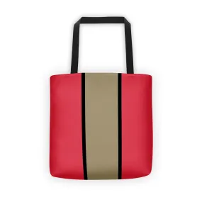 Windrush Red, Tan & Black Tote Bag by Robert Bowen